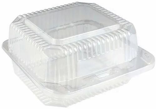 Disposable Hinged Box - Plastic Material, 150GSM Size, White Color | Food-Safe, Lightweight Design, Leak-Proof, Secure Closure, Durable Packaging