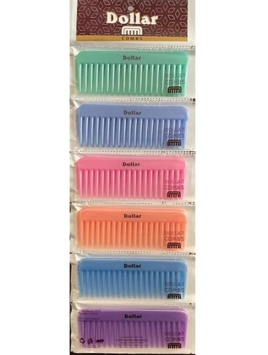 Dollar Shampoo Comb - Lightweight, Versatile Design | Smooth Teeth, No-Slip Grip, Easy to Clean, Color Variety