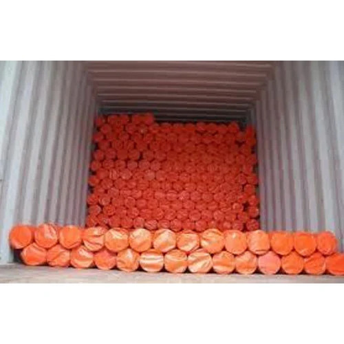 HDPE Tarpaulin - 68 To 300 GSM, Waterproof PE Laminated Orange Roll for Water and Wind Protection