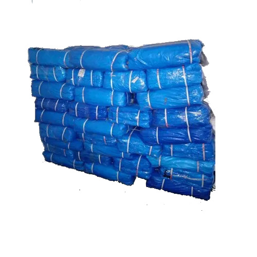 NAKODA Poly HDPE Tarpaulins - 68 To 300 GSM, Waterproof PE Laminated Material, Blue Plain Standard Design for Cargo and Equipment Protection