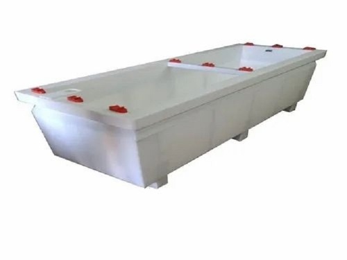 PP Electroplating Tank - 1000 Litre Capacity, 3-Layer Horizontal Design, White Color, Max Temperature 110Â°C, 15 mm Thickness, Ideal for Chemical Storage