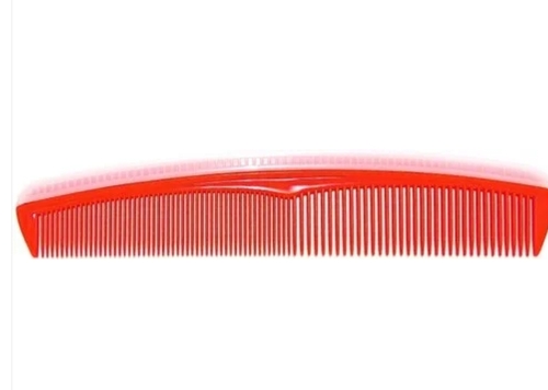 Red Plastic Hair Comb - 7 Inch Lightweight & Flexible Design | Durable, Smooth Teeth, Travel-Friendly, No-Slip Grip, Versatile Use, Easy to Clean, Color Variety