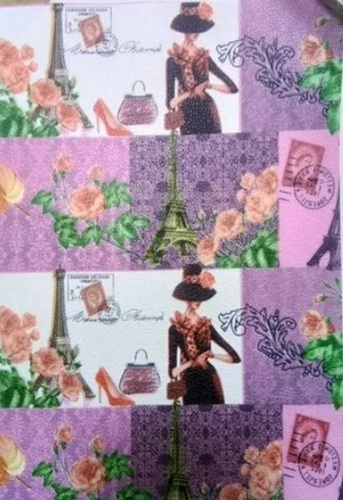 Rexine Printed Fabric - 50 m Length, Multicolor, Printed Pattern | Versatile for Bags, Pouches, Luggage, School Bags, and Accessories