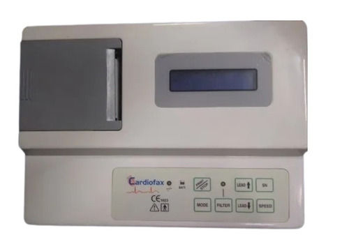 ECG Machine - TM-01 Model, Digital Display, Automatic Operation | Non-Portable, Rechargeable Battery, White Color, Electric Power Source