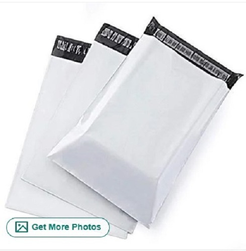 Standard HDPE White Courier Bag - HDPE Material, Various Sizes Available, White Color | Recyclable, Tear Resistant, Ideal for Shopping Applications