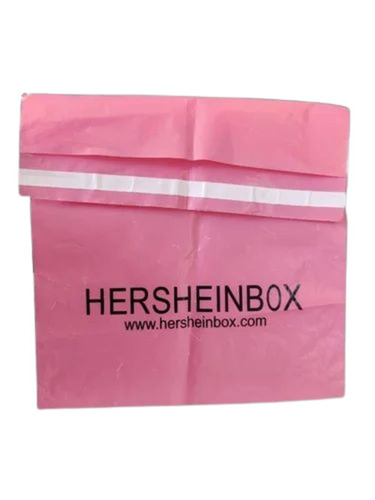 Tamper Proof Courier Bag - LDPE, Multiple Sizes, Pink Color, Custom Printed Design, Self Sealable Feature
