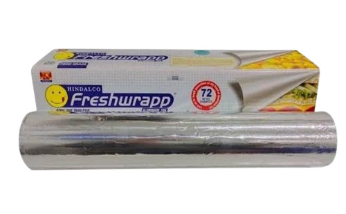 Freshwrap Aluminum Foil - 72 Meters Length, Silver Plain Roll | Ideal For Food And Kitchen Use