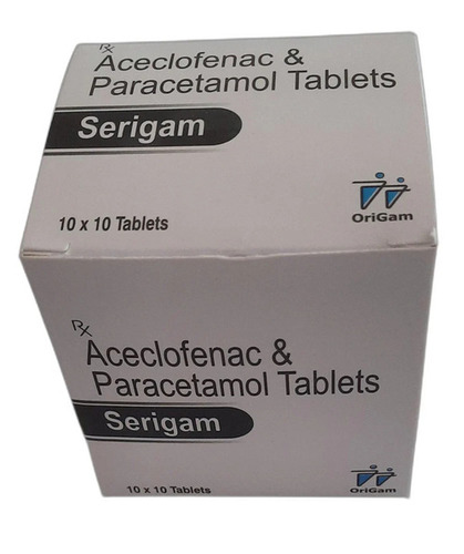 Aceclofenac & Paracetamol Tablets - 100mg Aceclofenac & 325mg Paracetamol | Medicine Grade, For Hospital And Clinic Use, Prescription Required, Store In Cool And Dry Place