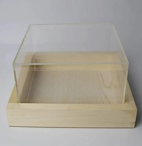 Acrylic Box With Wooden Base