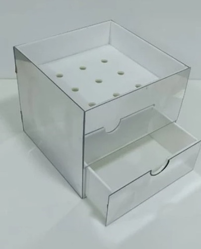 Acrylic Silver Flower Box