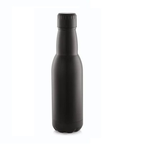 Behome Stainless Steel Sipper Bottle - 1000 mL Capacity, 9 Inch Length, Black Finish | Ideal for Water, Tea, Coffee, Juice