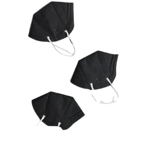 Black N95 Face Mask - 5 Layers, 99% Bacterial Filtration Efficiency | Skin Friendly Fabric, Standard Size for Adults, Multiple Use