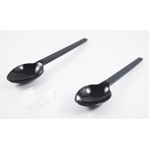 Black Plastic Spoon