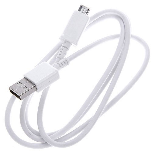 Data Cables - Rubber Jacket, Standard Size, Ivory White | High Speed, Lightweight, Shock & Heat Resistant, Easy To Use & Plug For Charging And Data Transfer