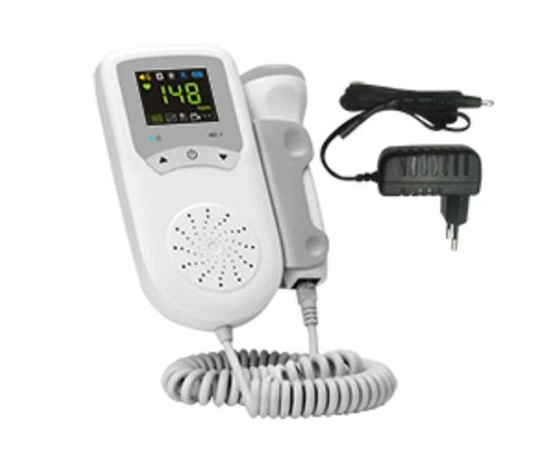 Digital Fetal Doppler - 2.5MHz Pulse Wave Doppler, Real Time Mode, Color LCD, Handheld Design, In-Built Speaker, Ideal for Hospitals and Clinics