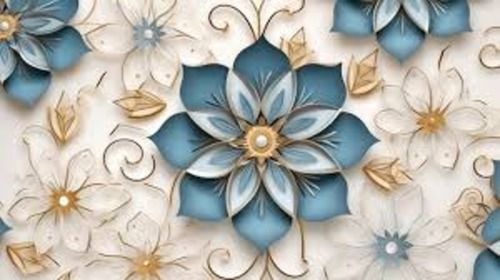 Flower Gold Sandstone Wall Tiles - Application: ------