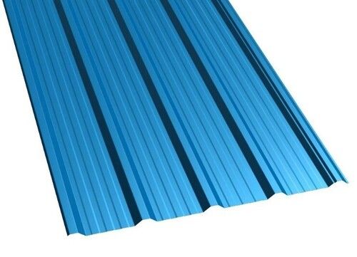 Galvanized Roofing Sheets - 0.45 mm Thickness, 8 ft x 2 ft Blue Rectangular Sheets | Plain Pattern, Cold Rolled Material