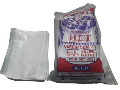 Grocery Carry Bag - 100% Virgin Material, 10x14 Inch, White | Antistatic, Moisture Proof, Recyclable, Shock Resistant