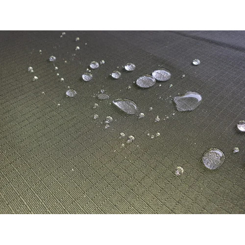 Heavy Weight Polyester Ripstop Fabric - 148 cm Width, Olive Green Checks Pattern | 100% Polyester, Washable, Waterproof