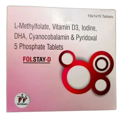 L Methyl Folate, Vitamin D3 Iodine , Cyanocobalamin And Pyridoxal 5 Phosphate Tablets