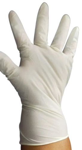 Latex Examination Gloves - Mid Forearm Length, Plain White Color | Eco-Friendly, Washable, Waterproof, Breathable, 100 Pair Box
