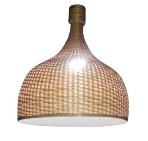 Natural Hanging Bamboo Lampshade - Round, Brown, Bamboo Material | Long-lasting Durability, Natural Light Diffusion, Warm Natural Tones, Traditional Techniques
