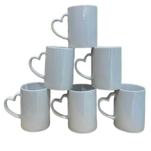 Sublimation Heart Handle Mug - 11OZ Ceramic | Plain White Design, Perfect Gifting Option, Customized Shape