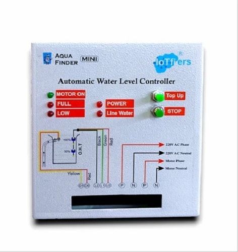 Float Switch Water Level Controller - Premium Metal Enclosure, 15cm x 11cm x 7cm, Off White | Fully Automatic with Dual Water Sensing Mechanisms and SPDT Relay Output