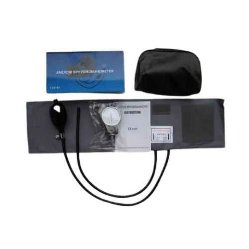 Blood Pressure Sphygmomanometer - Plastic and Metal, Portable Round Design, Non-LCD Display, Ideal for Hospital and Clinic Use