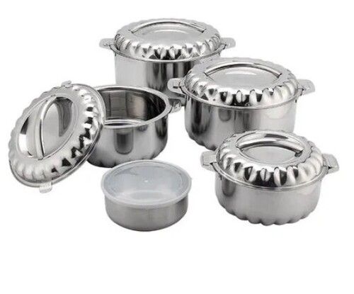 Casserole - 3000 Capacity, Set of 4 Fancy Funky Silver Pieces