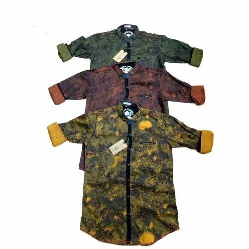 Designer Cotton Shirt - Lightweight, Breathable, 100% Pure Cotton | Multicolored Printed Casual Shirt for Men, Full Sleeve, Button Down Collar, Suitable for Summer and Winter