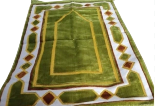 Designer Janamaz Carpet - Silk Material, Rectangle Shape, Vibrant Patterns | Eco-friendly, Non-slip Backing, Machine Washable, Fade Resistant, Comfortable Underfoot