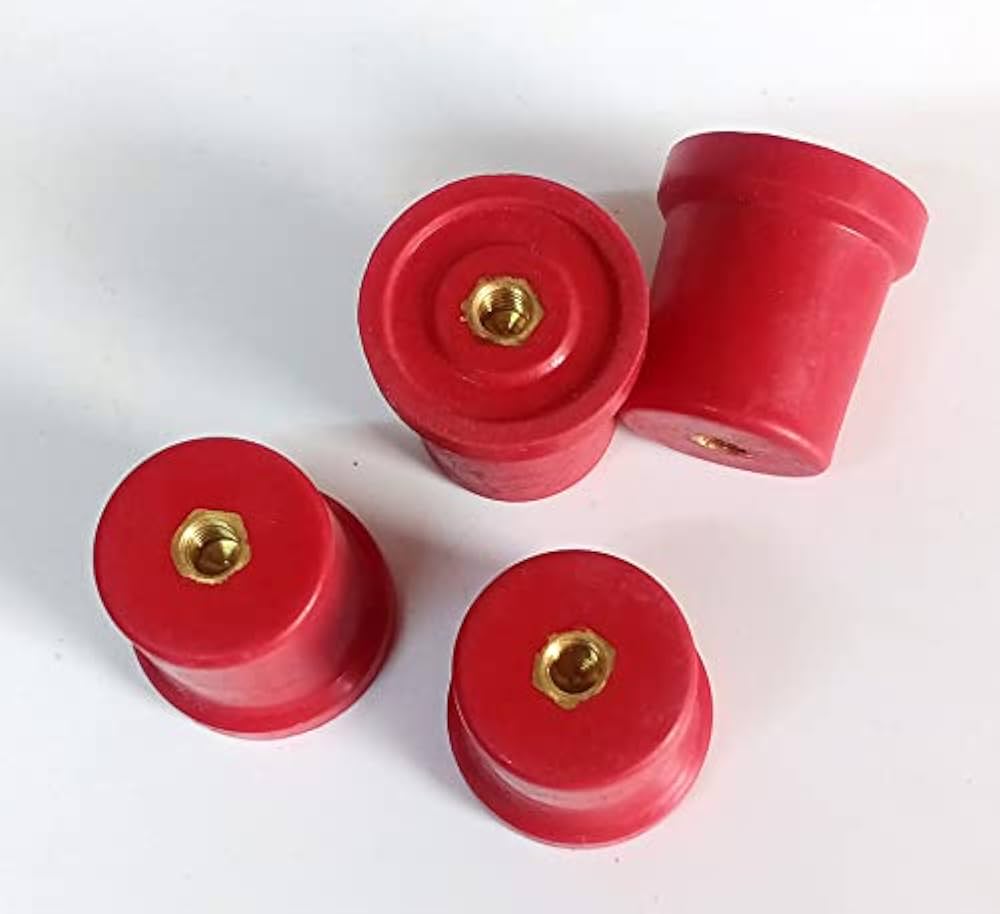 DMC Insulators - Durable Heat-Resistant Red Insulators, Ideal for Electrical Applications, Moisture and Chemical Resistant, High-Voltage Safe
