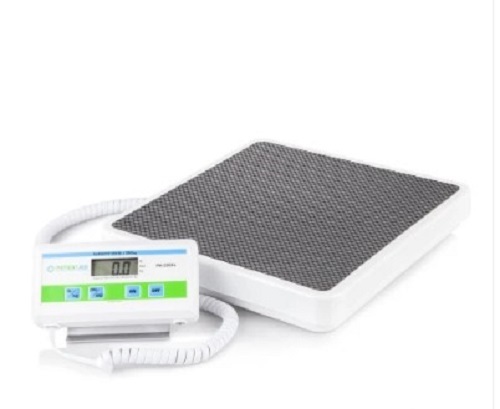 Electronic Weighing Scale - 150 kg Weighting Capacity, Digital Monitor Display, Stainless Steel Material, White and Gray Color