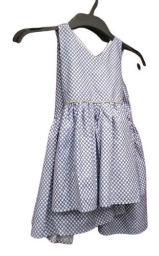 Fancy Kids Frock - Printed Sleeveless Design, Skin-Friendly, All Colors Available, Washable for Casual and Party Wear, Perfect for Spring and Summer