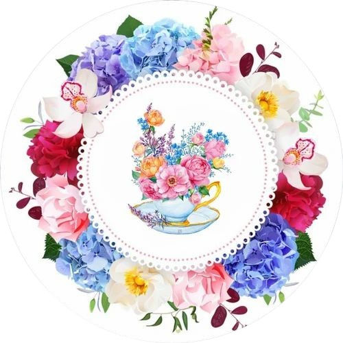 Flower Printed Disposable Paper Plate