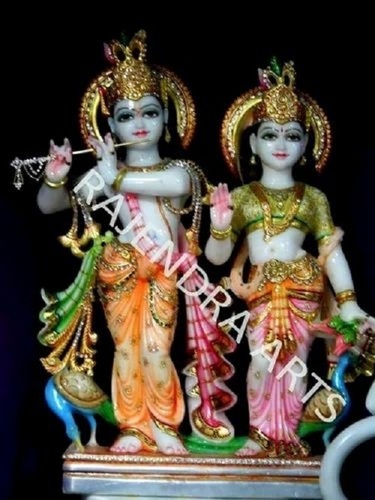 God Radha Krishna Marble Statue