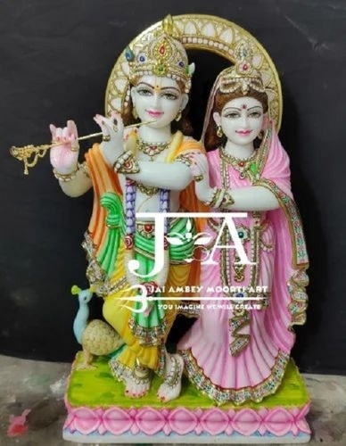 Jugal Radha Krishna Marble Moorti