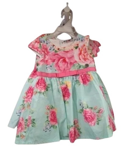 Kids Girls Sleeveless Cotton Printed Frock - Multicolor, Breathable and Easily Washable | Available in Sizes XS to XXXL