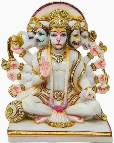 Marble PunchMukhi Hanuman Ji Statue