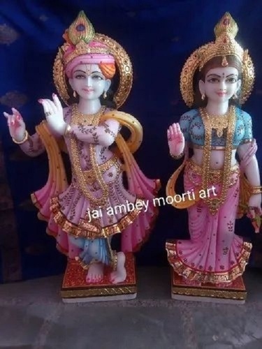 Marble Radha Krishna Statue