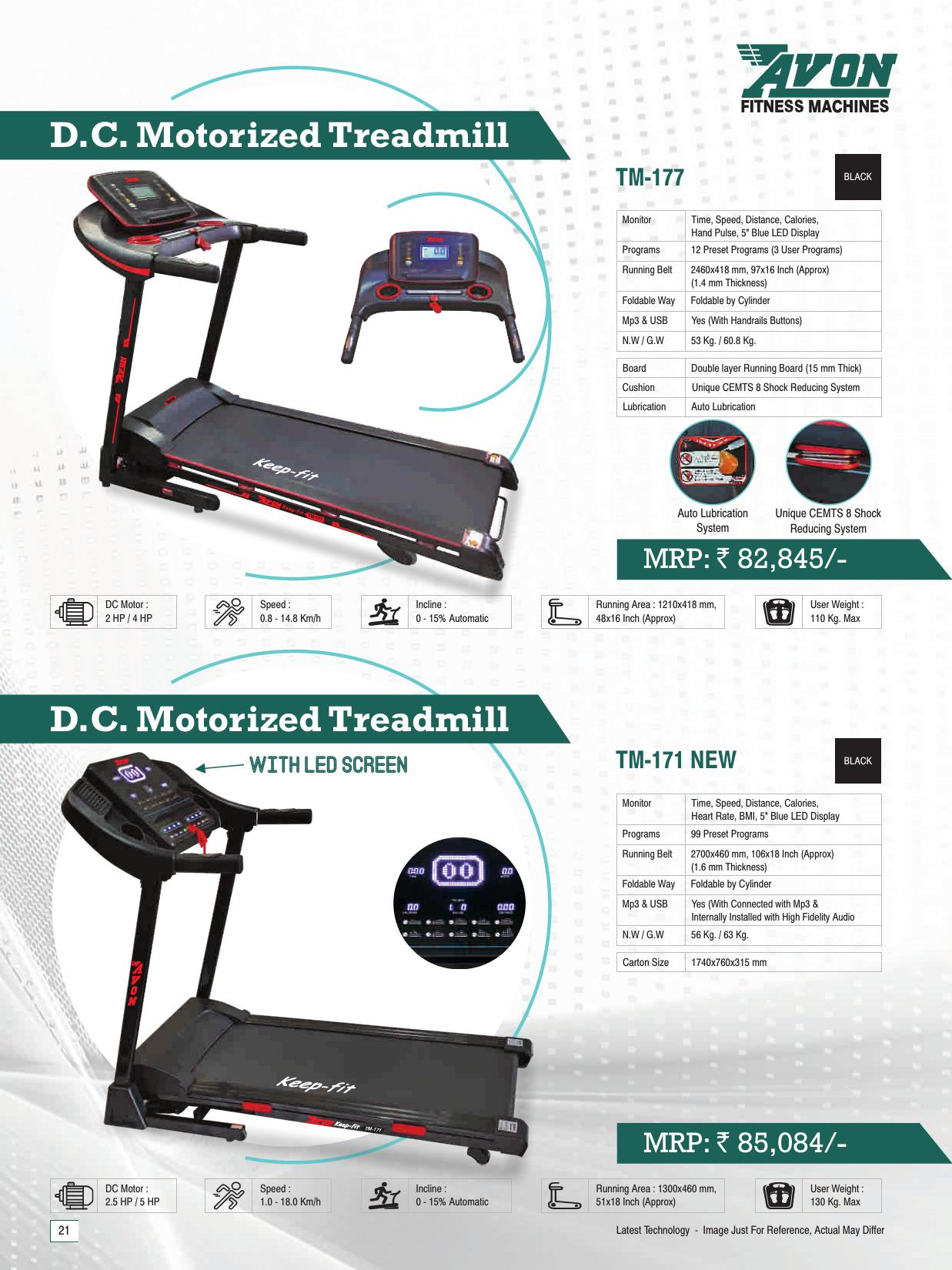 Motorized Treadmill - 2 HP DC Motor, 1210x418 mm Running Area | 12 Preset Programs, MP3 & USB Support, Automatic Incline Adjustment