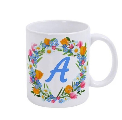 Printed Ceramic Sublimation Mug - 7.5 Inch Height, White Color | Multi Color Printed Design, Ideal for Gifting