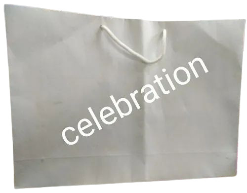 Promotional Paper Bag - Customized Size, Grey Kraft Paper, Light Weight Design | Attractive Rope Handles, Moisture Proof Feature