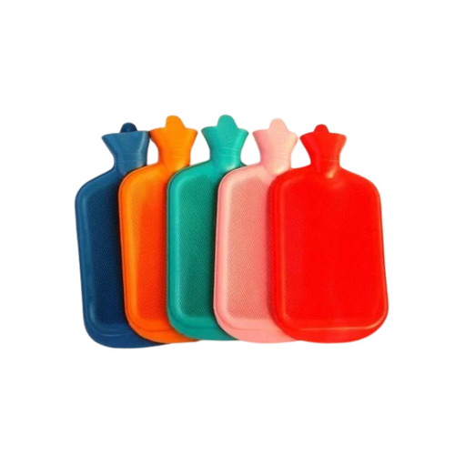 Mycure Rubber Water Hot Water Bottle - Ribbed Design, 0.5 to 2.5 Litres Capacity | Portable Relief for Joint, Muscle, and Menstrual Pains, Manual Operation, 2-Year Warranty