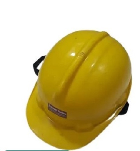 Safety Helmet - PVC Material, Standard Size, Yellow Color | Lightweight, Easy to Wear, Highly Comfortable, Crack Resistant