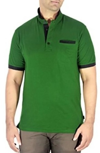 Short Sleeves Polo T-Shirt - Regular Fit, Machine Washable Cotton Blend, Plain Design for Male