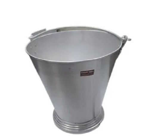 Stainless Steel Bucket - 10L Silver Powder Coated | Lightweight, Rust-Proof Design with Handle
