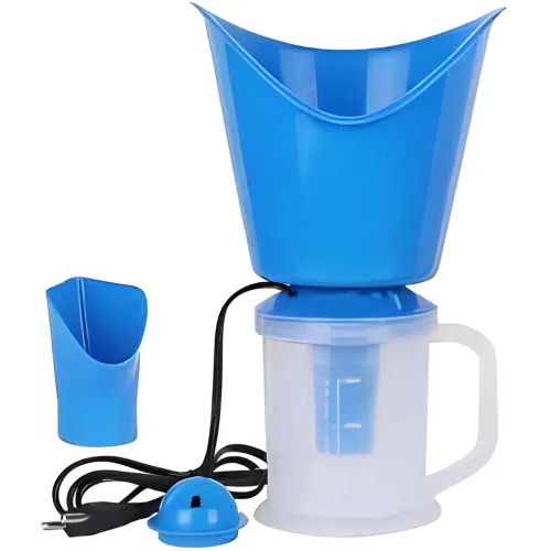 Mycure 3in1 Steam Vaporizer - 500ml, Plastic Material, Blue Color, Ideal for Common Cold, Asthma, Throat Irritation, and Sinusitis