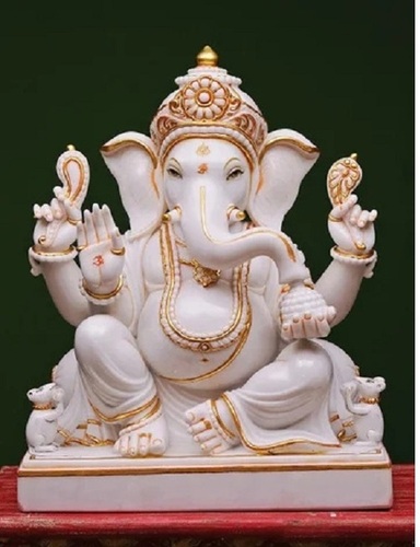 White Marble Ganesha Statue